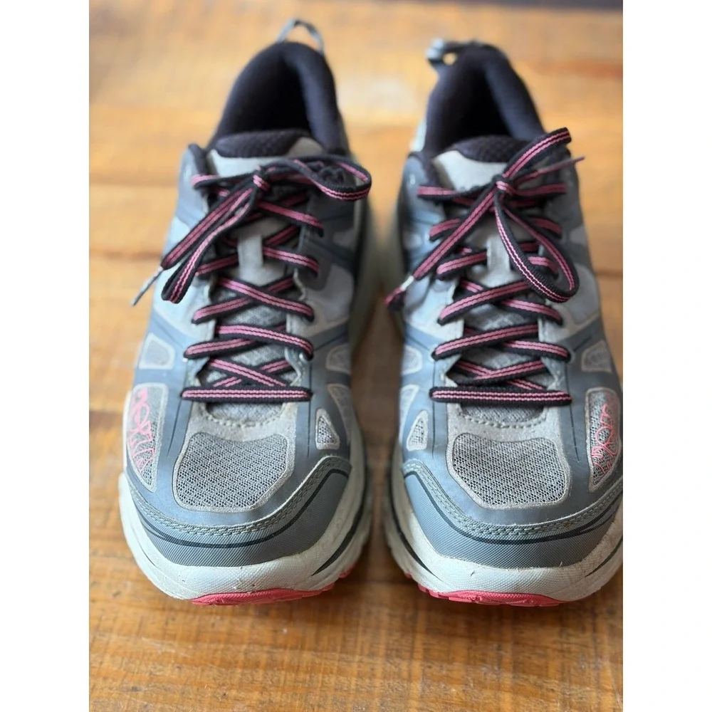Women's Size 10.5- Hoka Stinson 3 Trail Running! Pink/Gray Comfort Outdoor